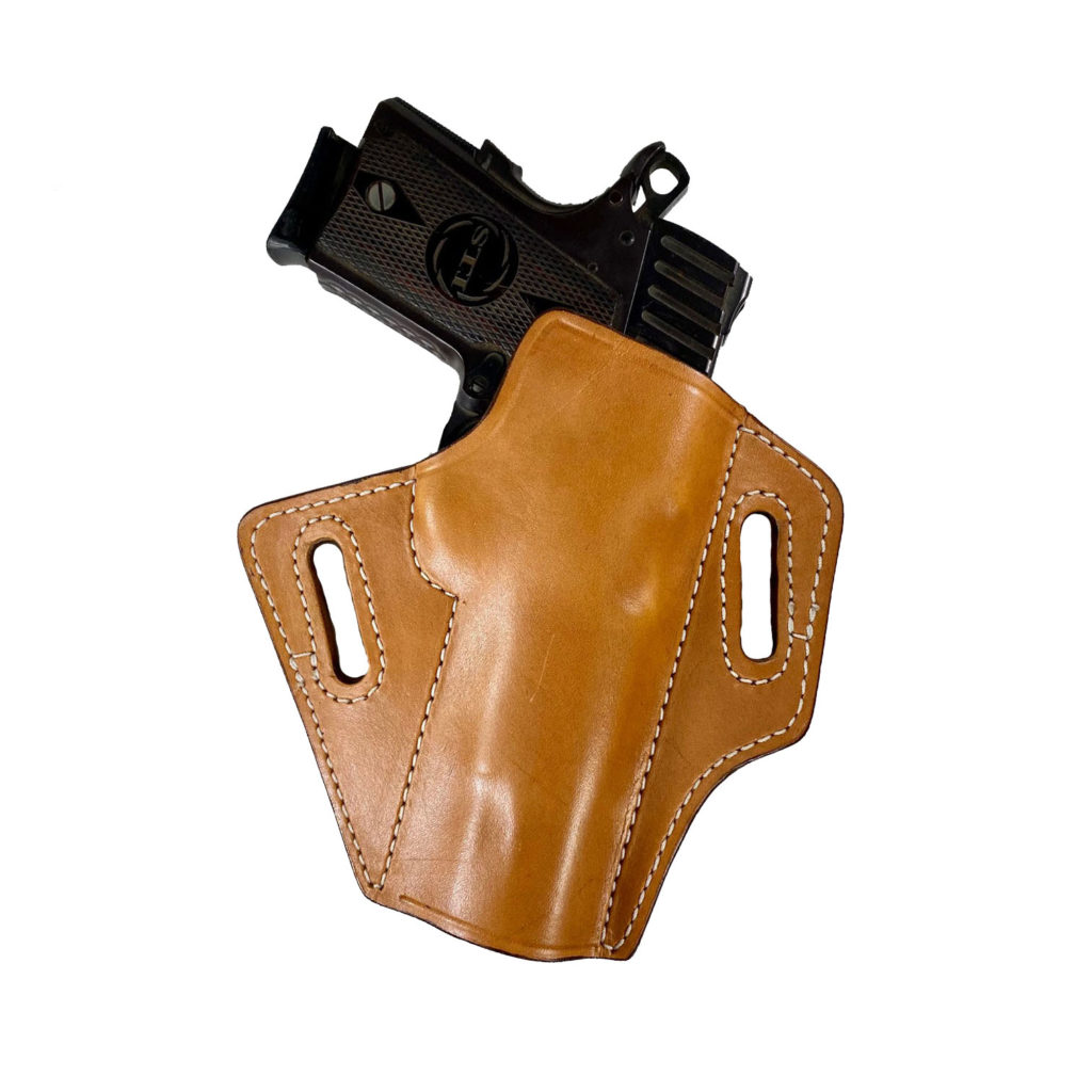 Leather-Belt-Slide-Gun-Holster-Front-View