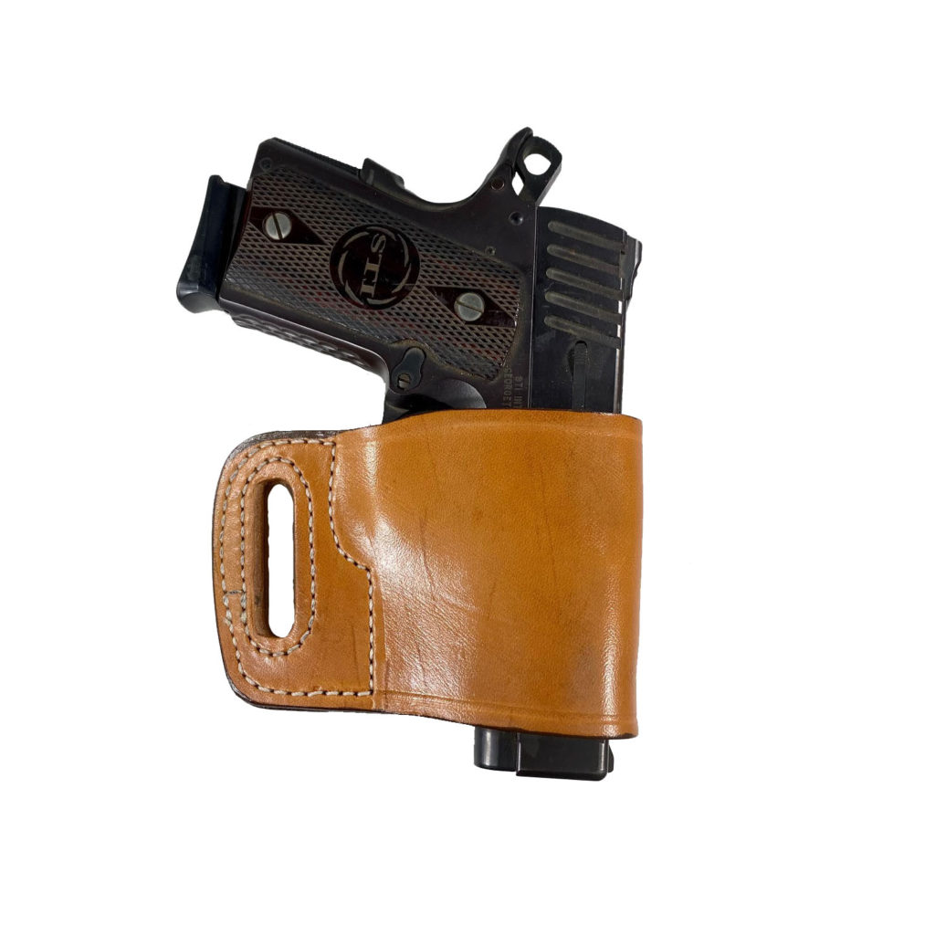 Belt-Slide-Leather-Gun-Holster-Front-View